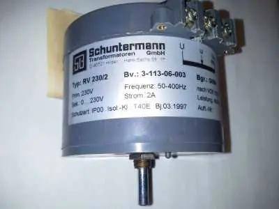 Preis Gesenkt Schuntermann Transformator Typ RV230/2-Bgr.G060