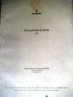 Must-Have Fernschreibendsatz Siemens T56