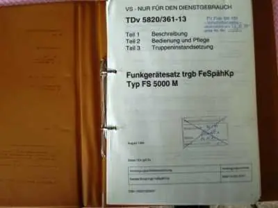 Knallerangebot Funkgerätesatz trgb FeSpähKp Typ FS 5000 M, TDv 5820/361-13