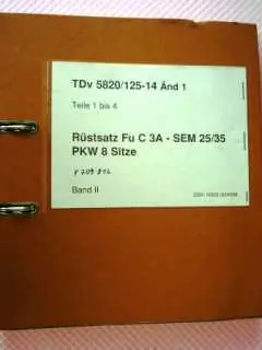 Rüstsatz Fu C4-SEM 25/35 PKW 8 Sitze Band 2, TDv 5820/125-14 Jetzt Kaufen