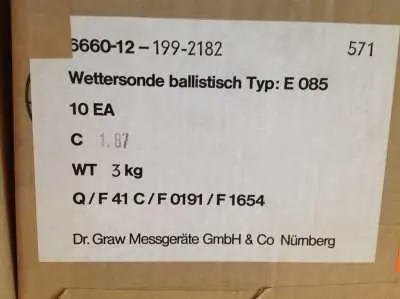 Wettersonde Typ E 085 Nr. 571 3,59 MHz Neu Im Sortiment