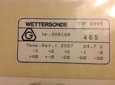 Wettersonde Typ E 085 Nr. 465 Abverkauf
