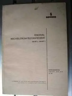 Knallerangebot SIEMENS Einkanal Wechselstrom Telegrafiergerät FM-WT 1, AM-WT1