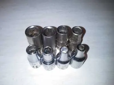 1 Satz Stecknüsse 8 Stück 1/4 Größe 4 - 9mm" Solange Der Vorrat Reicht
