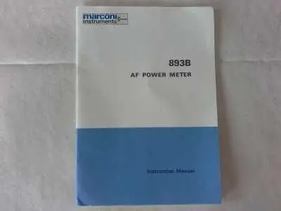 Top-Angebot Marconi Instruments 893B AF Power Meter