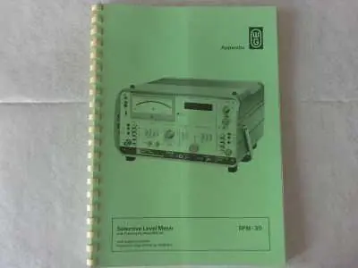 Neuheit Wandel & Goltermann Appendix Selective Level Meter SPM-30
