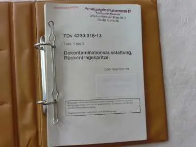 Dekontaminationsausstattung, Rückentragespritze, TDv 4230/016-13 Schnäppchen