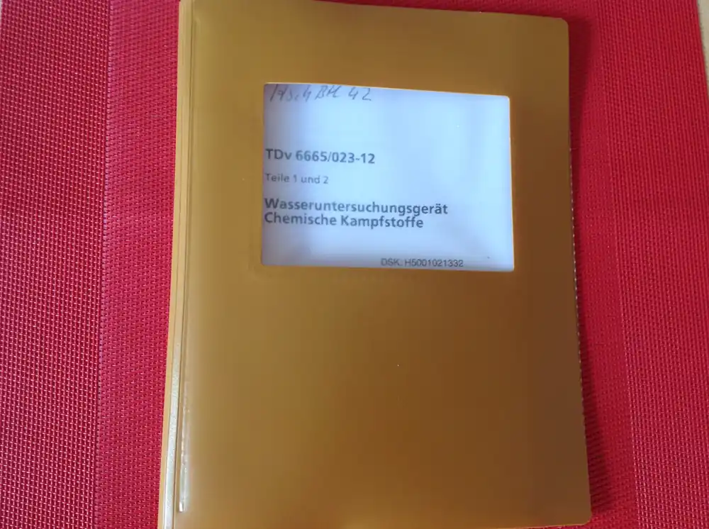 Expressversand Wasseruntersuchungsgerät Chemische Kampfstoffe, TDv 6665/023-12