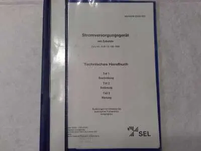 Sale SEL Stromversorgungsgerät mit Zubehör Technisches Handbuch