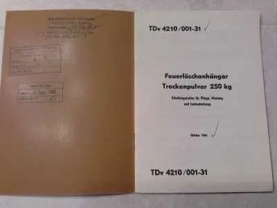 Feuerlöschanhänger Trockenpulver 250 kg, TDv 4210/001-31 Jetzt Bestellen