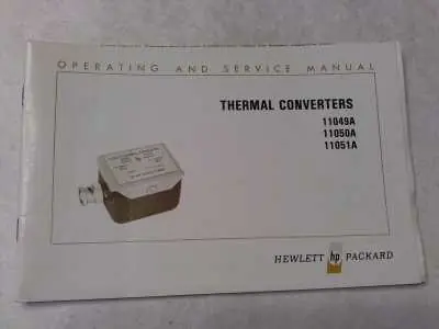 Hewlett Packard Thermal Converters 11049A/11050A/11051A Rabatt