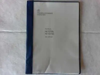 Saisonangebot Rohde & Schwarz Handbuch Netzteil NV 142 Nm