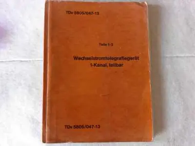 Wechselstromtelegrafiegerät 1-Kanal, teilbar, TDv 5805/047-13 Begrenztes Angebot