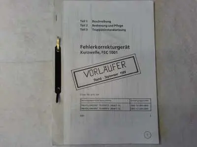 Sonderangebot Fehlerkorrekturgerät Kurzwelle, FEC 1001, TDv