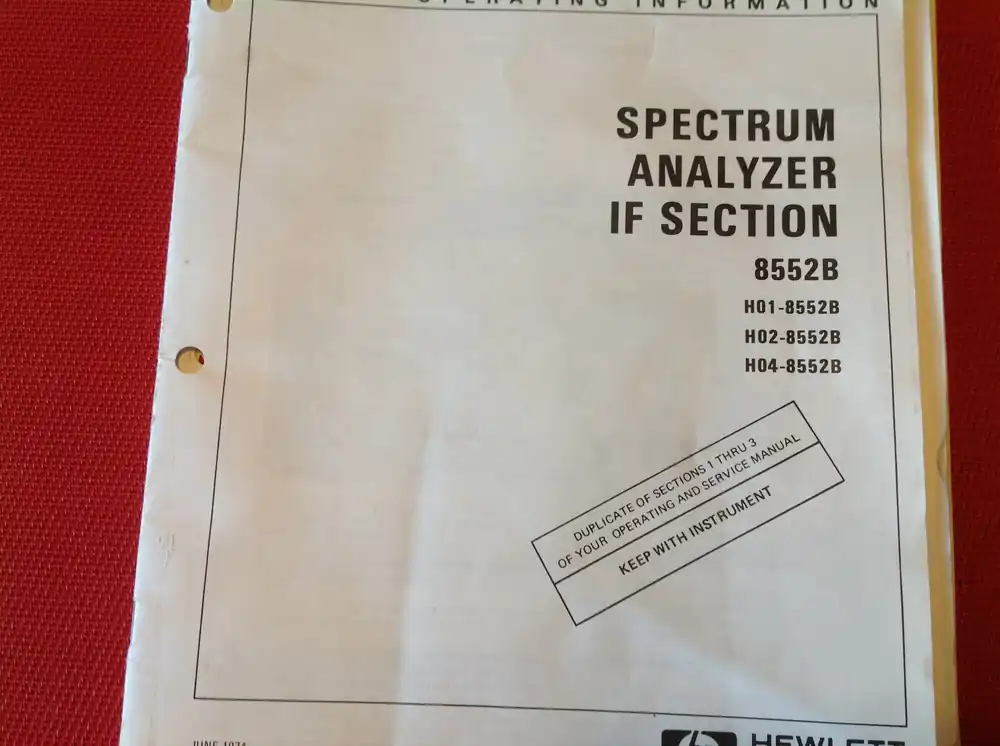Sichere Zahlung Hewlett Packard Spectrum Analyser IF Section 8552B