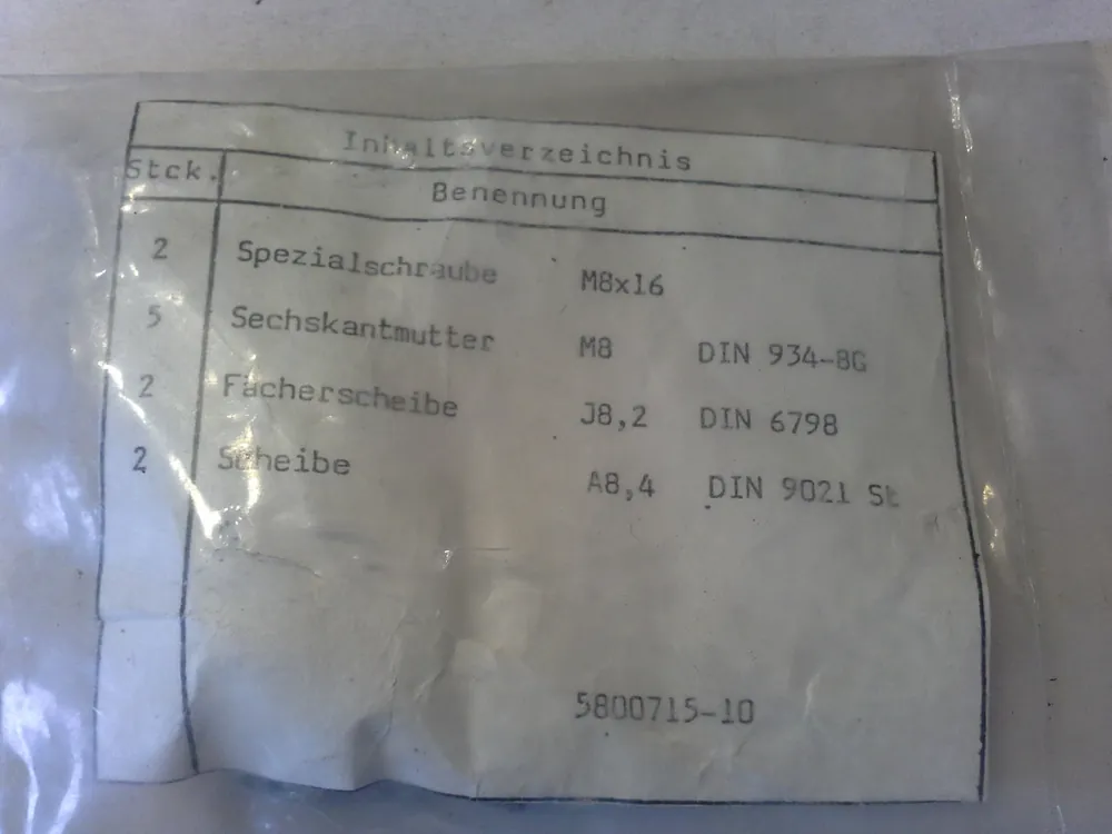 Befestigungsmaterial 5800715-10 Neuheit