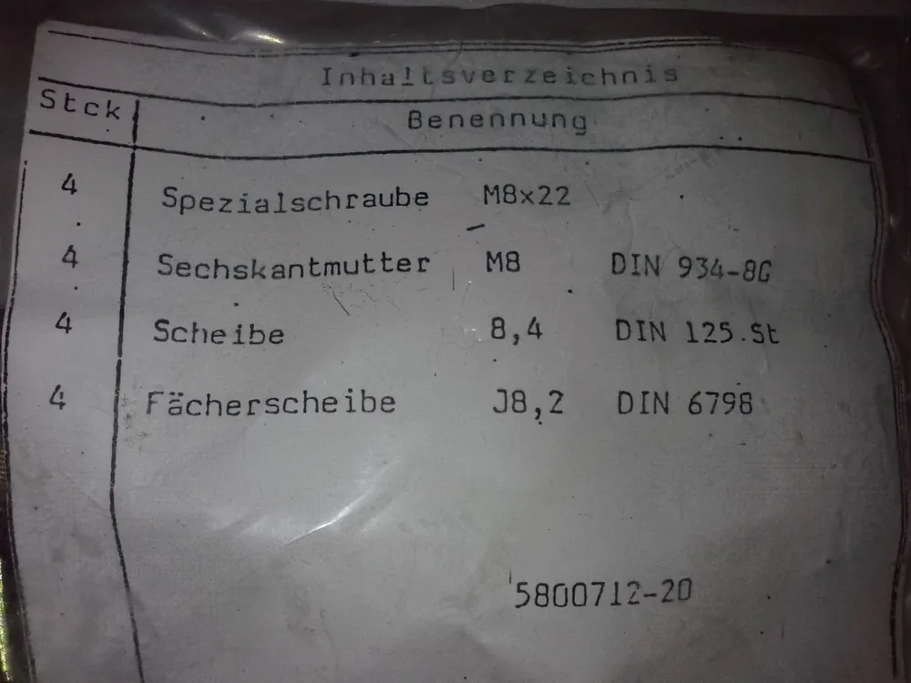 Preiswert Befestigungsmaterial 5800712-20