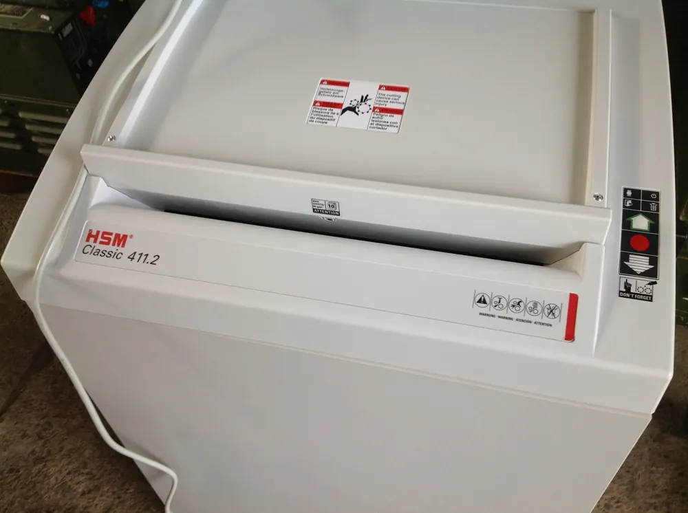 Wochenendangebot Papierwolf, Aktenvernichter, Zerreißmaschine HSM Classic 411.2