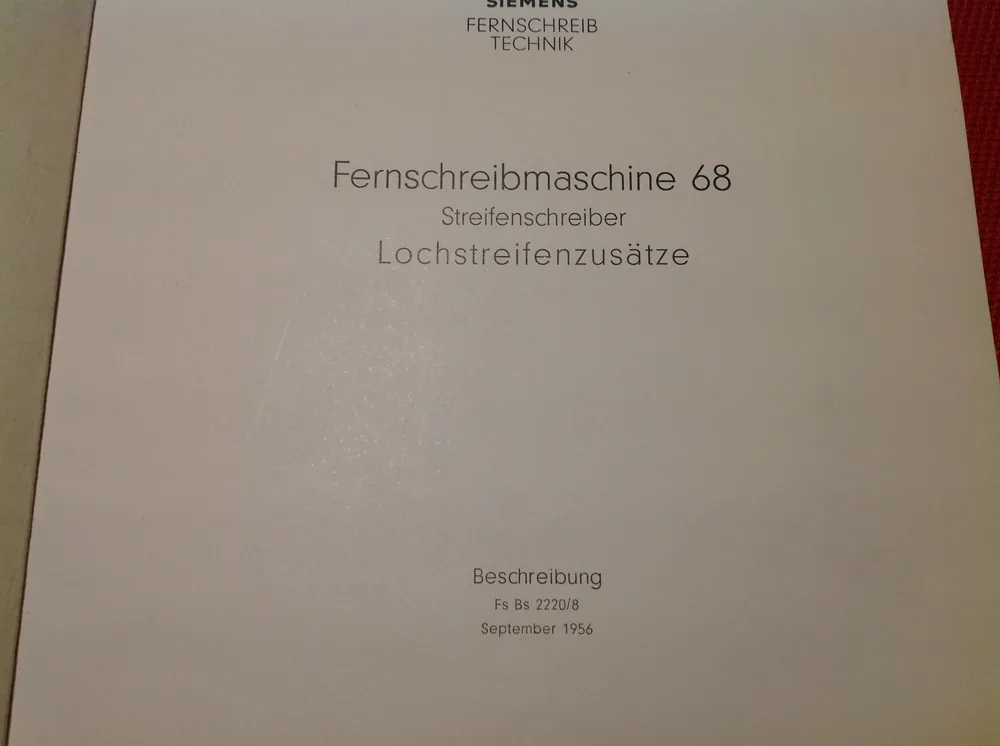 Fernschreibmaschine 68 Streifenschreiber Lochstreifenzusätze Heißes Angebot