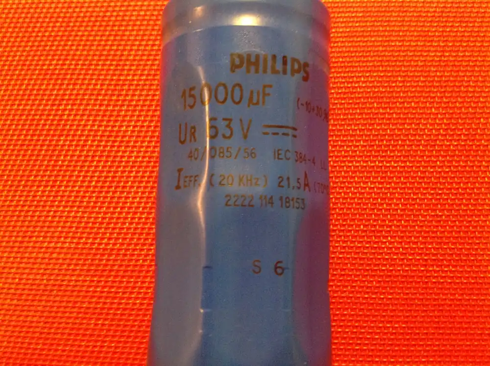 Meistverkauft Kondensator Philips 15000µ 63V