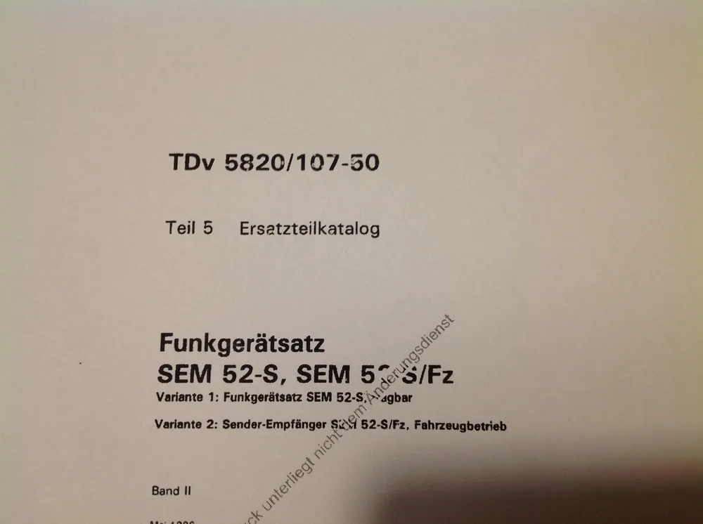 Funkgerätesatz SEM 52-S, SEM 52 S/Fz, TDv 5820/107-50 Mega-Angebot