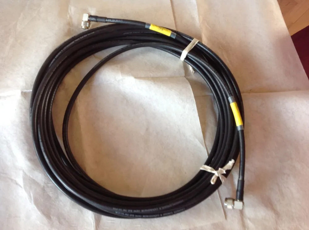 Ausverkauf Hochfrequenzkabel Berkenhoff & Drebes M17/74-RG213 mit 2 x N-Winkelstecker - Länge 14m