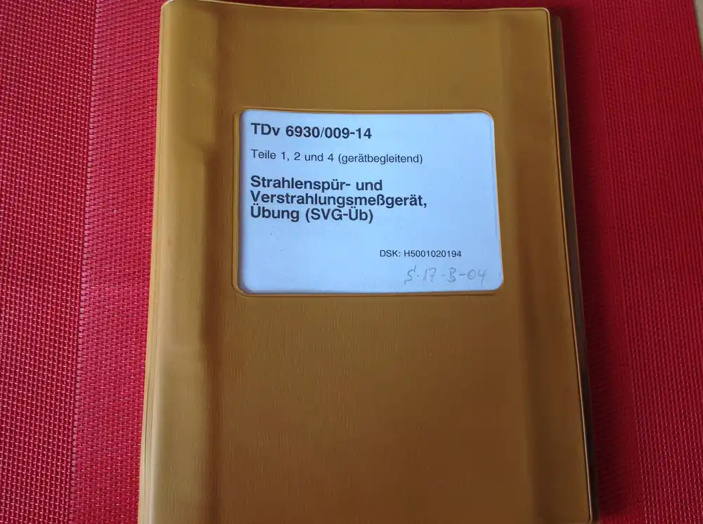 Preisreduziert Strahlenspür-und Verstrahlungsmeßgerät, Übung (SVG-Üb), TDv 6930/009-14