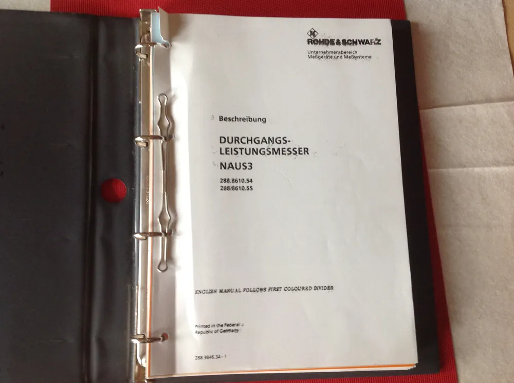 Nur Heute Rohde & Schwarz Durchgangsleistungsmesser NAUS3