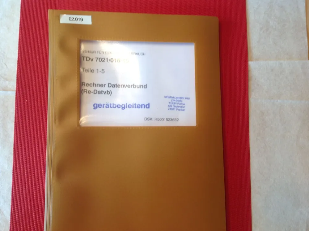 Schneller Versand Rechner Datenverbund (Re-Datvb) Teil 1 - 5, TDv 7021/016-15