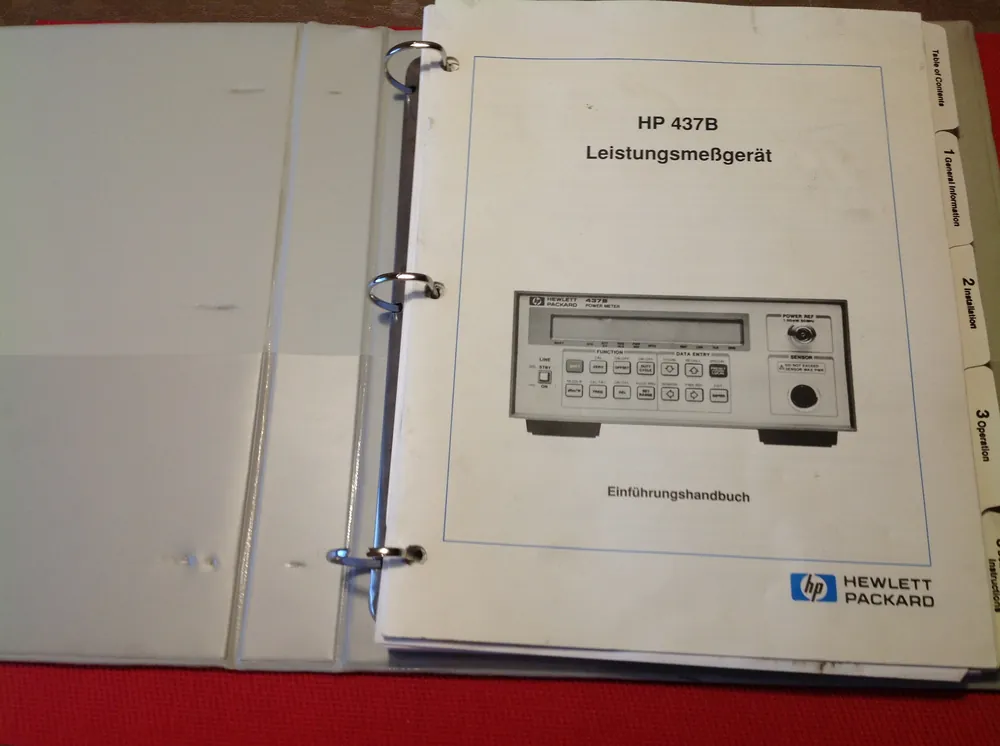 Hewlett Packard 437B Power Meter Operating Manual Knallerangebot