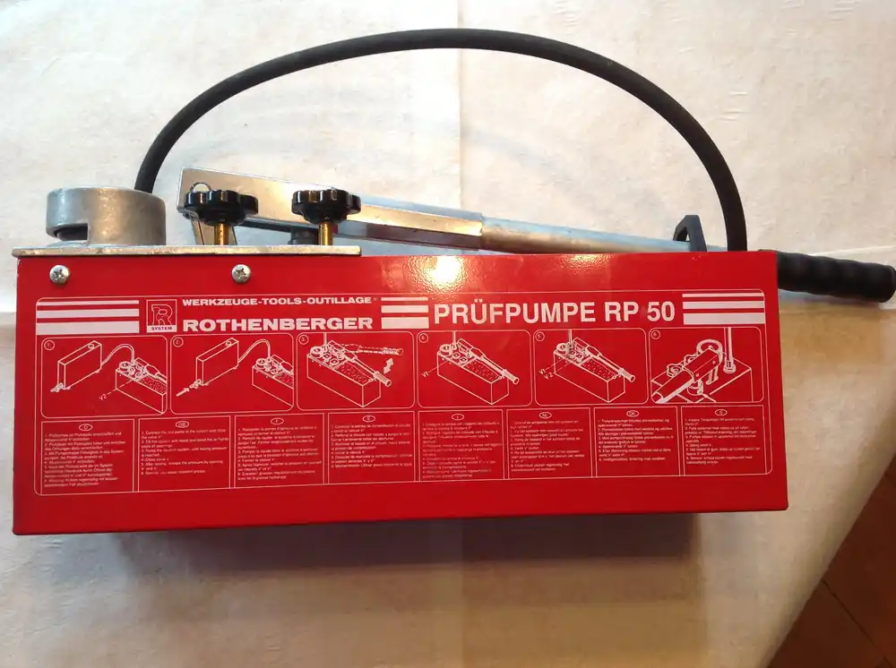 Abverkauf Rothenberger Prüfpumpe RP 50 - Abdrückpumpe - Druckprüfgerät