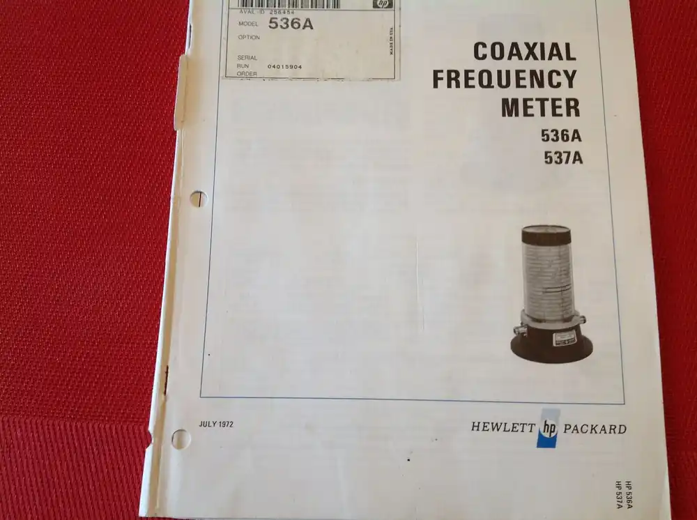 Hewlett Packard Coaxial Frequency Meter Model 536A / 537A ( Topf-Frequenzmesser ) Neue Ware