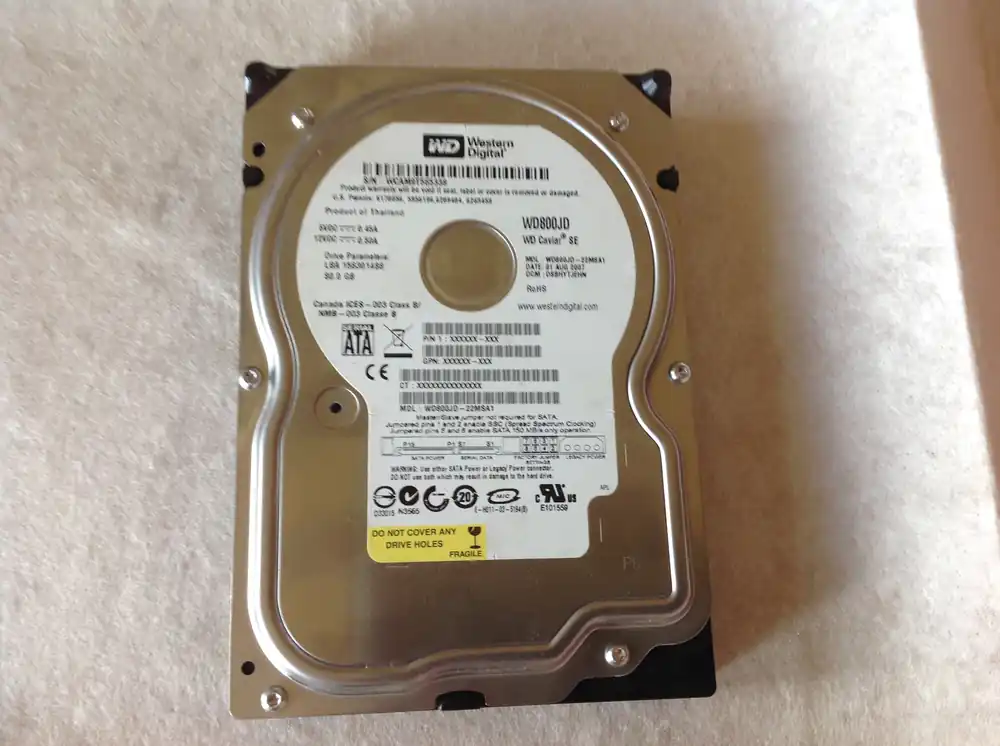 80GB SATA Western Digital WD800JD interne Festplatte 3,5" Sonderaktion