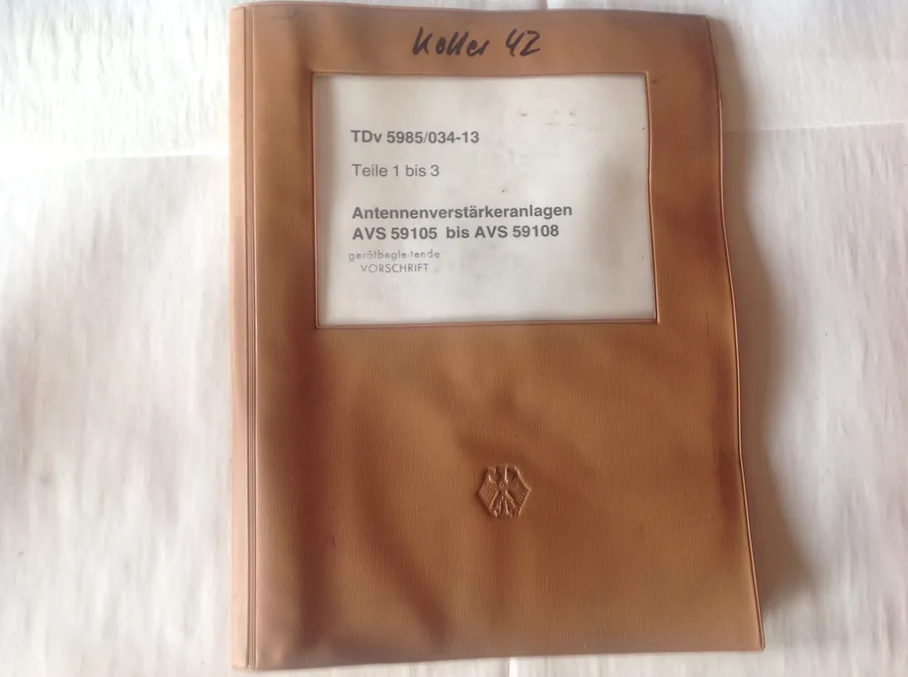 Antennenverstärkeranlagen AVS 59105 - AVS 59108 - Teile 1 - 3, TDv 5985/034-13 Rabatt