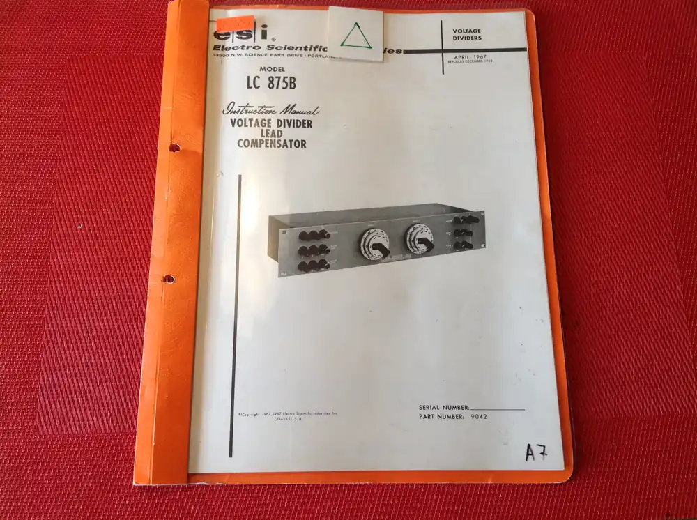 ESI ( Electro Scientific Industries ) Lead Compensator - Leitungskompensator Mod. LC 875 B Solange Der Vorrat Reicht