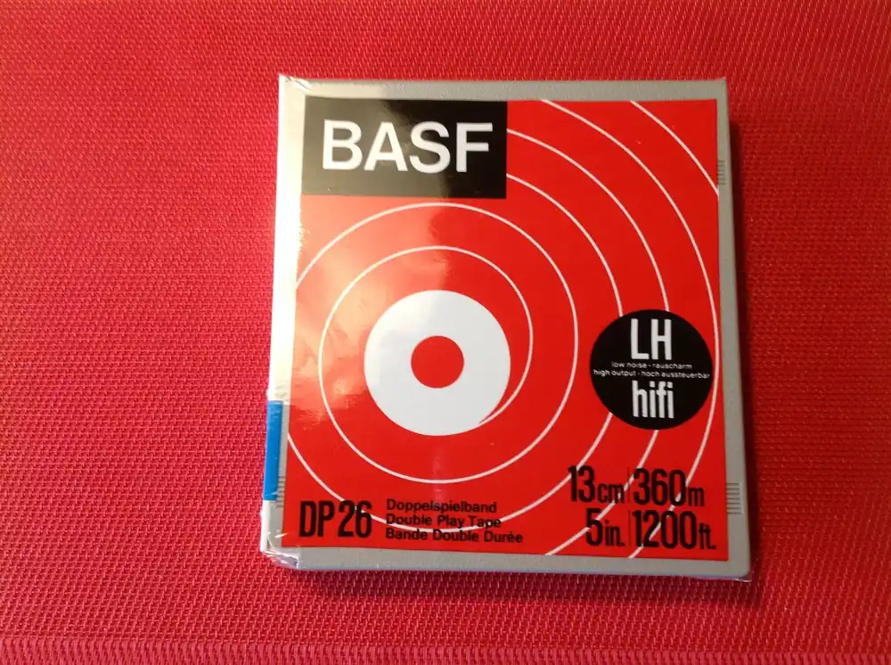 Tonband, Tonträger, Doppelspielband BASF DP 26 Markenprodukt