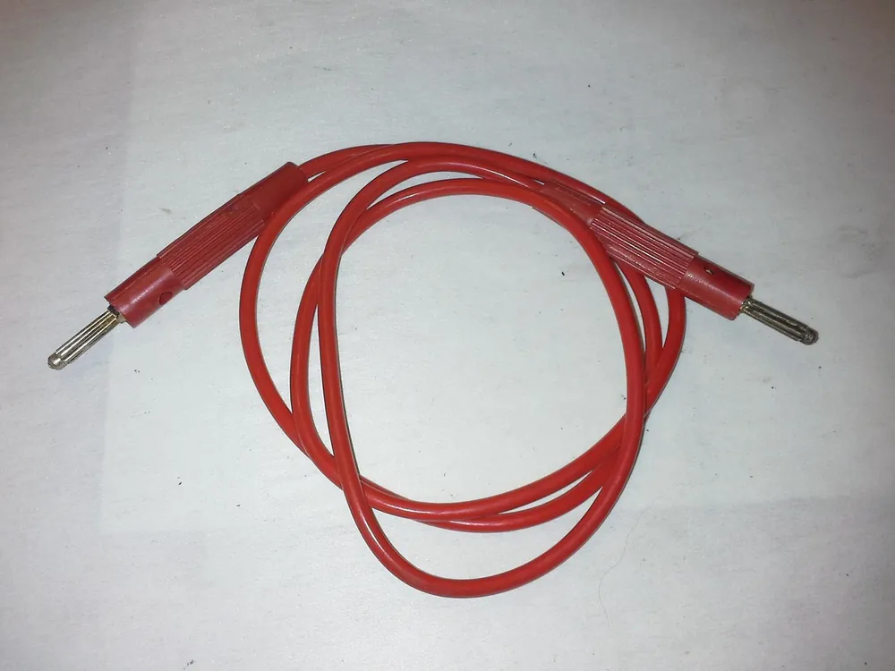 Preiswert Kabel rot mit 2 x Bananenstecker