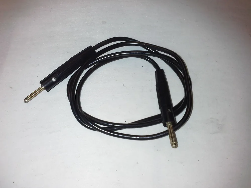 Nur Heute Kabel schwarz mit 2 x Bananenstecker