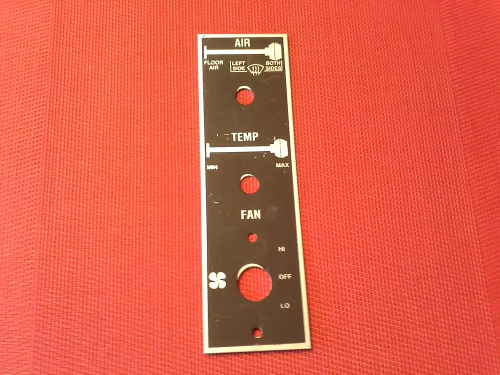 Anweisungsschild - Air/Temp/Fan für Hummer H1 Neu