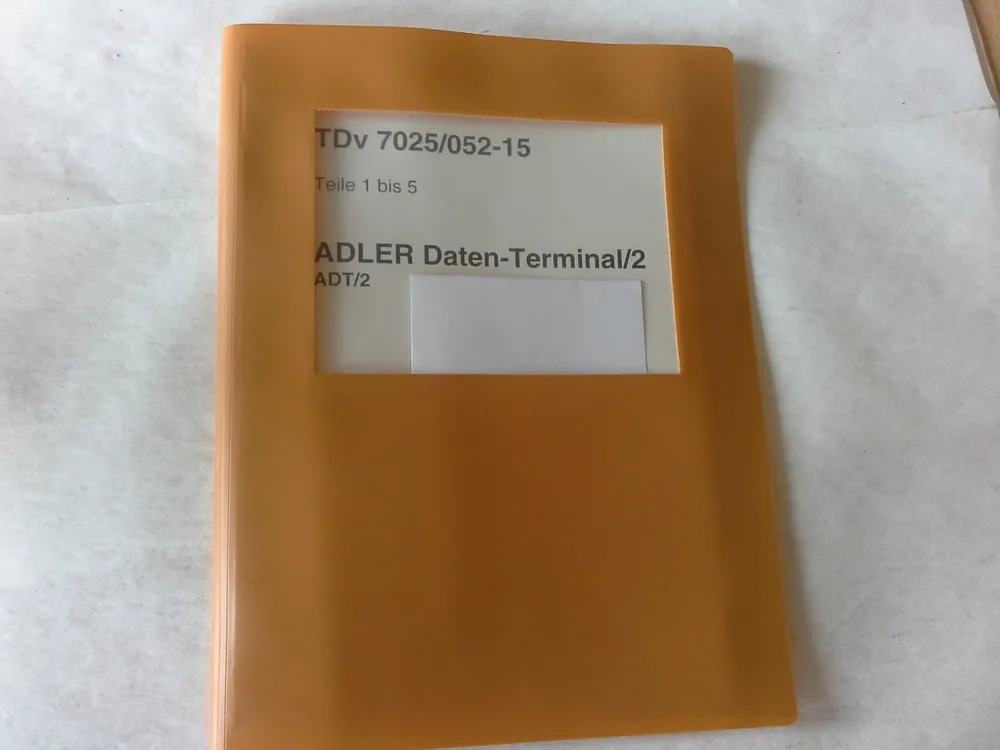 Adler Daten-Terminal/2 - Teile 1 - 5, TDv 7025/052-15 Wochenendangebot