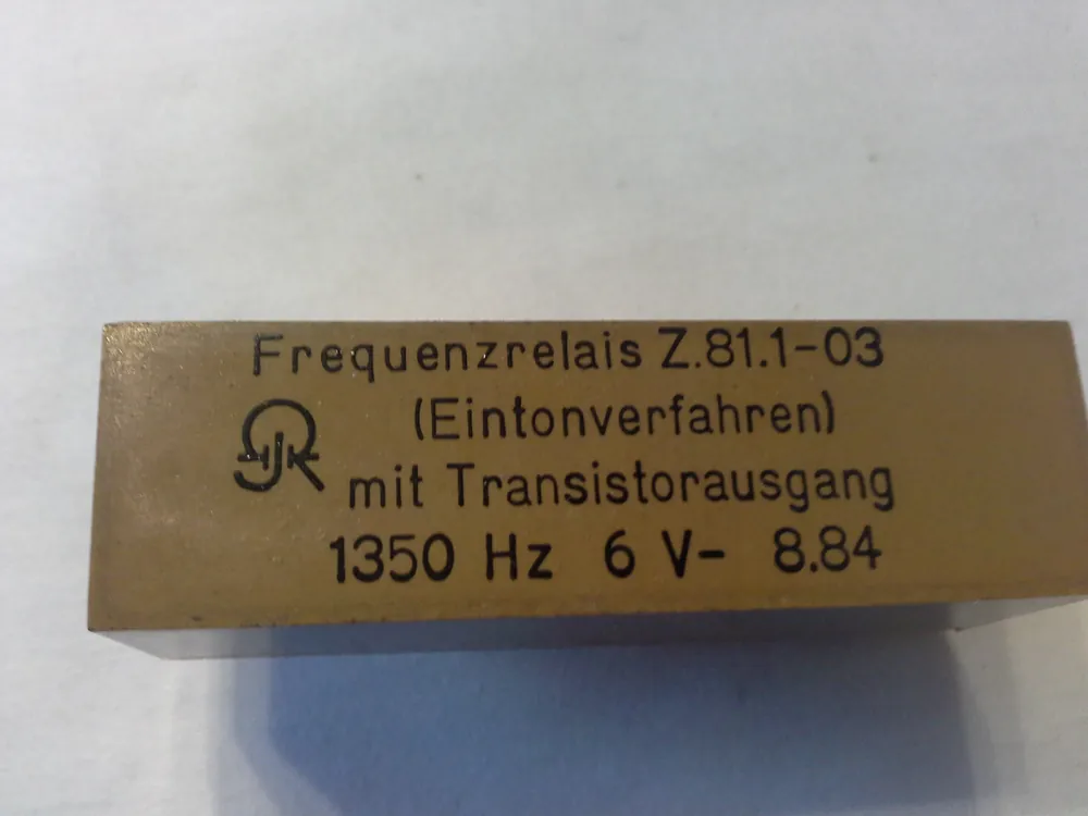 Versand Am Gleichen Tag Frequenzrelais - 1350 Hz - 6V