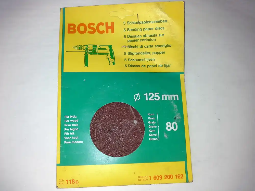5 x Bosch Schleifpapierscheiben Ø 125 mm Körnung 80 Neuheit