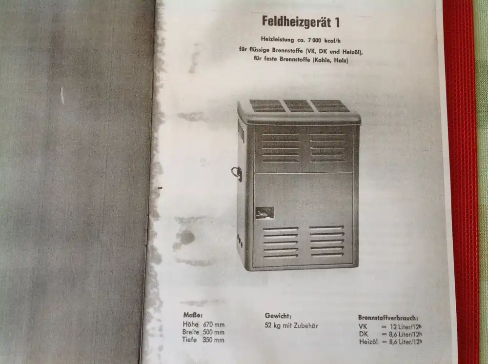Meistverkauft Bedienungsanleitung Feldheizgerät 1