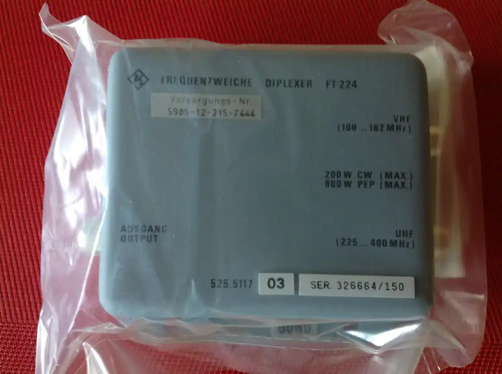 Aktuell Rohde & Schwarz Frequenzweiche Diplexer FT 224