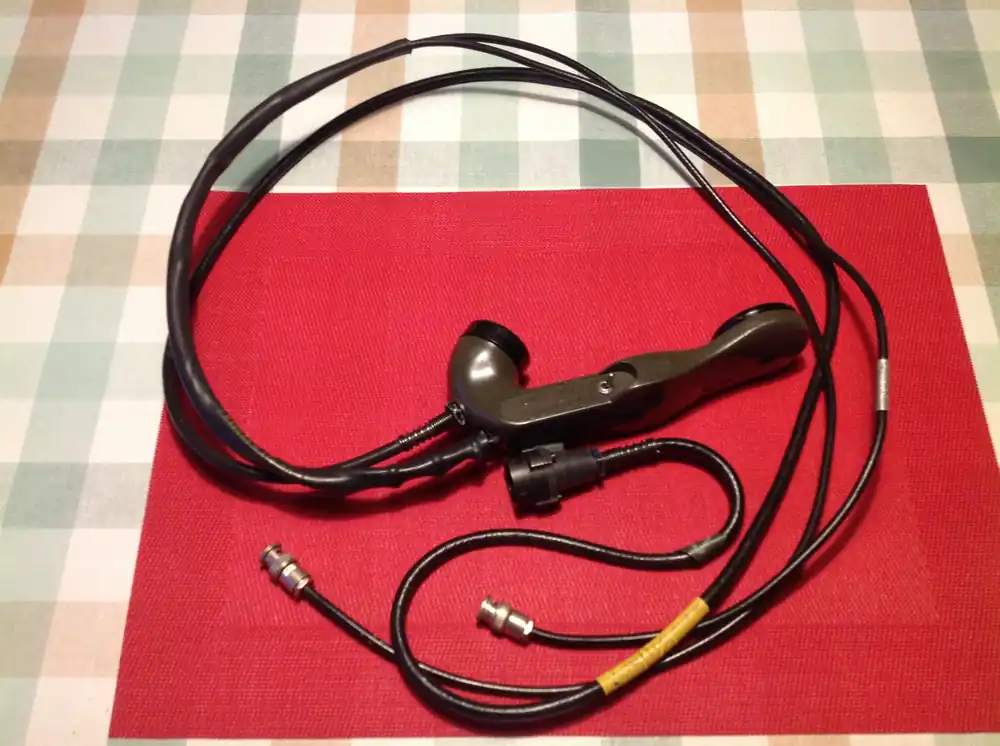 Handsprechapperat - Handset Telemit H-33F/PT mit 2 x BNC-Agängen und Kippschalter Sonderangebot