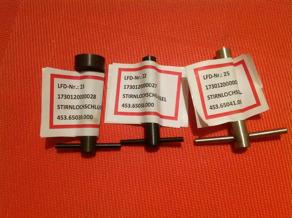 Stirnlochschlüssel verschiedene Größen Geprüft