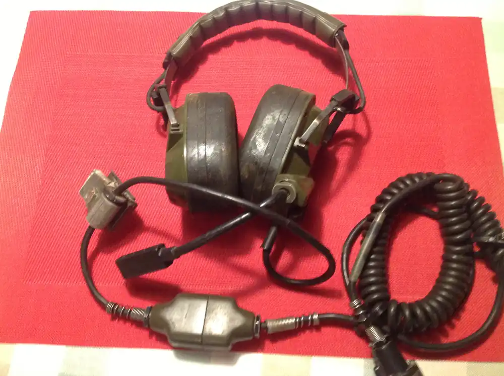 Geprüft Bundeswehr Headset/Kopfhörer Telemit mit Anschlußkabel