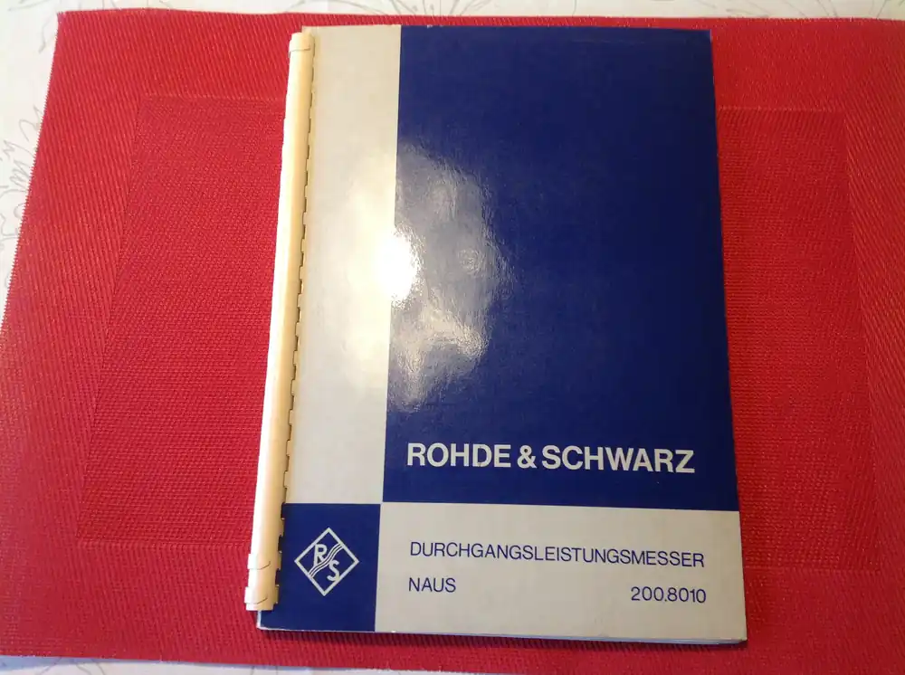 Kracherpreis Rohde & Schwarz Orginal Beschreibung Durchgangsleistungsmesser Typ Naus