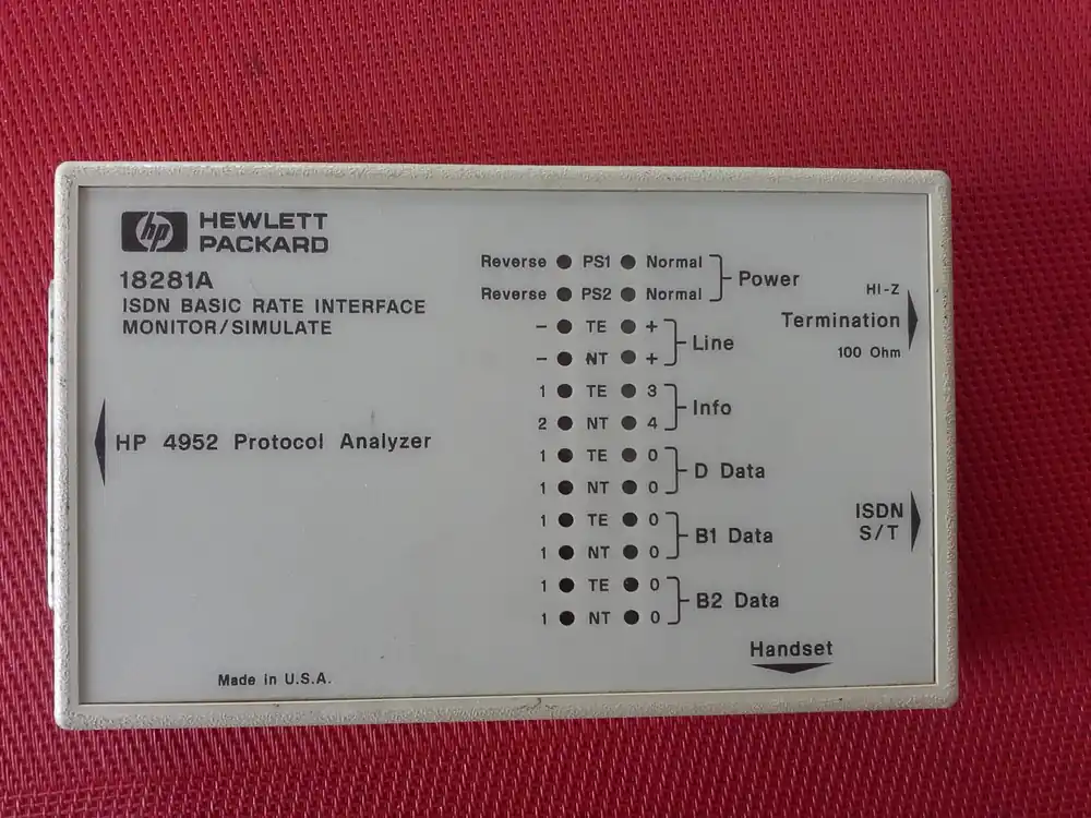 Sonderaktion HP Agilent 18281A ISDN Basic Rate Interface Monitor / Simulate für HP 4952 Protocol Analyzer