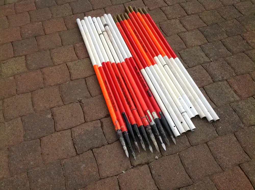 9 x Vermessungs-Fluchtstab Neue Kollektion